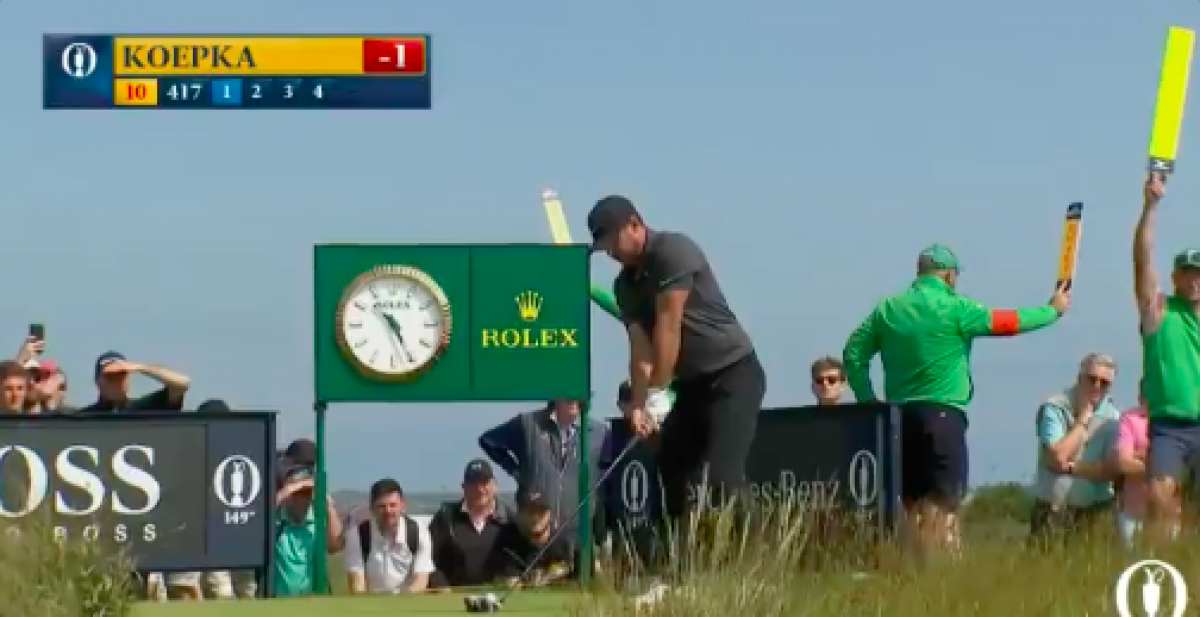 Brooks Koepka almost DRIVES 417-YARD HOLE in solid start at Open Championship