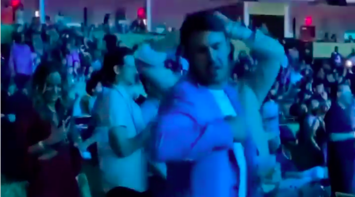 Golf fans react as Brooks Koepka is FILMED DANCING at public event!