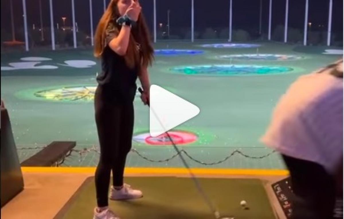 WATCH: This golfer will be more careful next time at the driving range...