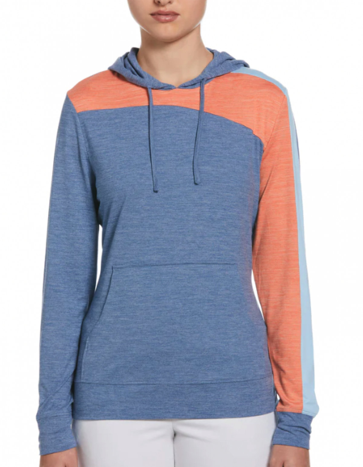Women's Asymmetrical Colour Blocked Golf Hoodie with Pockets