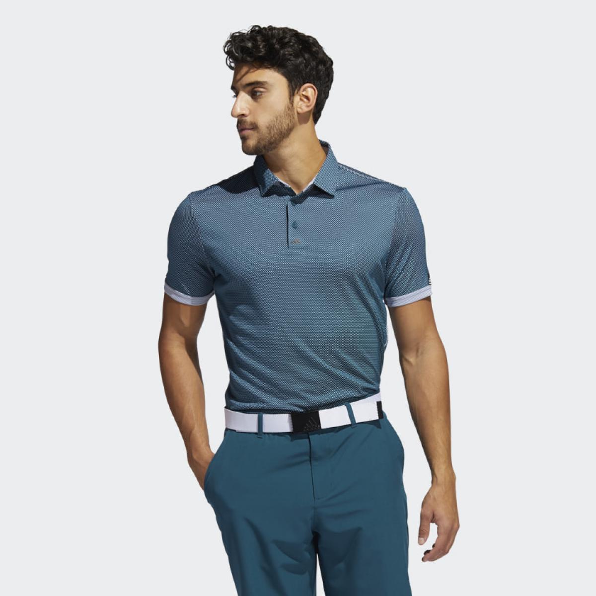 This adidas golf polo shirt combines a classic look with modern performance to keep you splitting fairways in comfort and style. Crouch, bend and rotate naturally as you follow through on every shot. Then head for the clubhouse feeling as fresh as you did