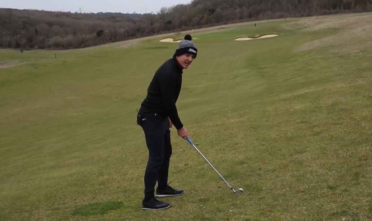 How to hit SOLID iron shots with the ball above your feet