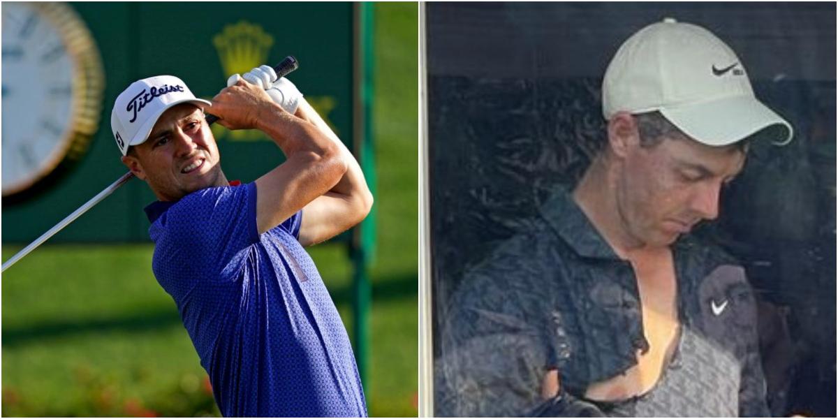 Justin Thomas reacts to Rory McIlroy's shirt rip: "He just plays with FIRE"