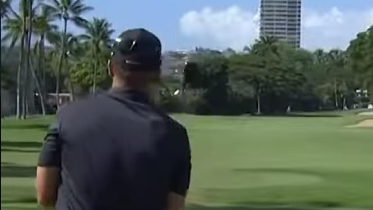 WATCH PGA Tour star Talor Gooch NEARLY WIPED OUT on the first tee at Sony Open GolfMagic