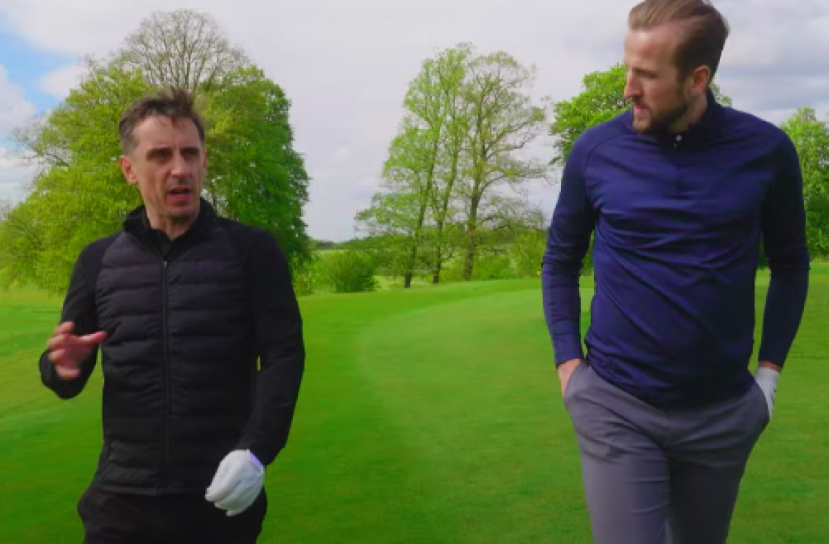 Harry Kane plays golf with Gary Neville: &quot;De Bruyne is a special player&quot;