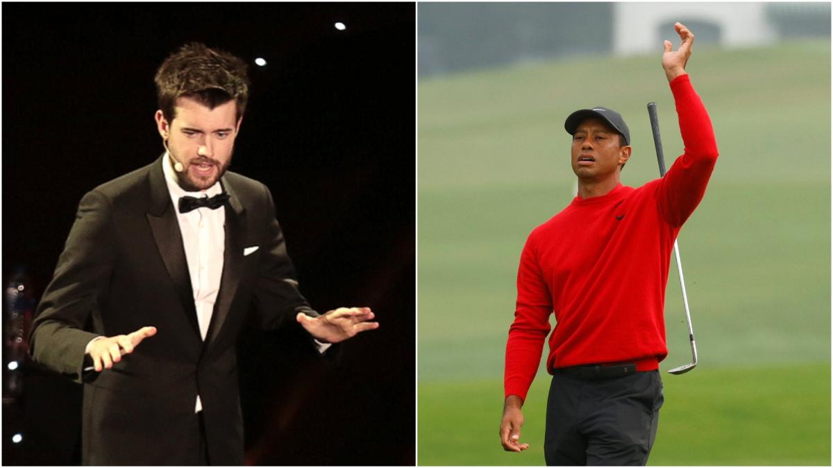 Jack Whitehall makes &quot;OUT OF ORDER&quot; Tiger Woods dig at The Brits