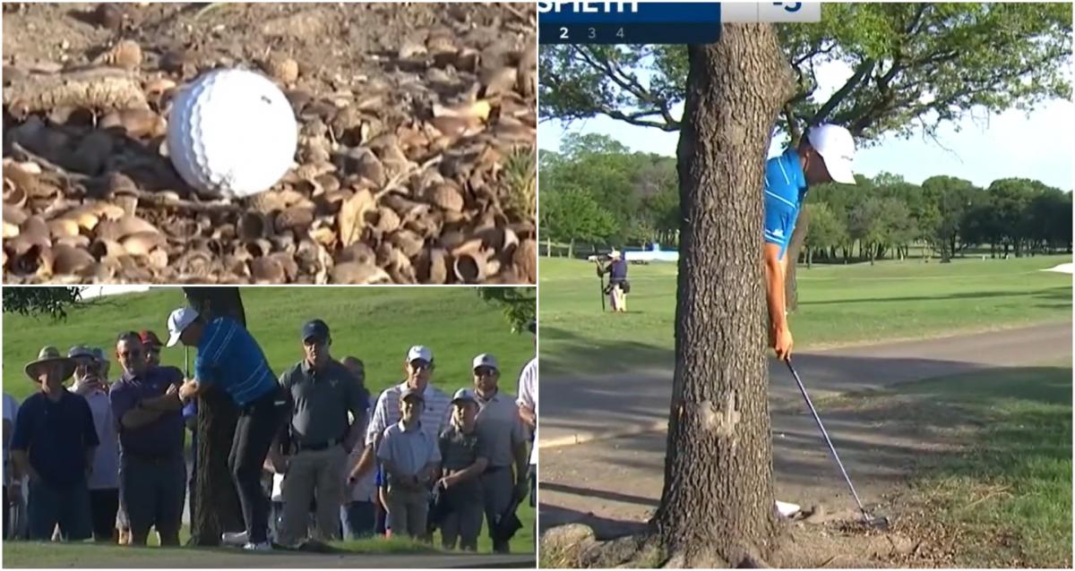 WATCH: Jordan Spieth escapes once again with "shot of the year"
