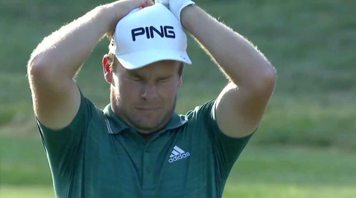WATCH: Tyrrell Hatton SMASHES tee box marker with driver at World Cup!