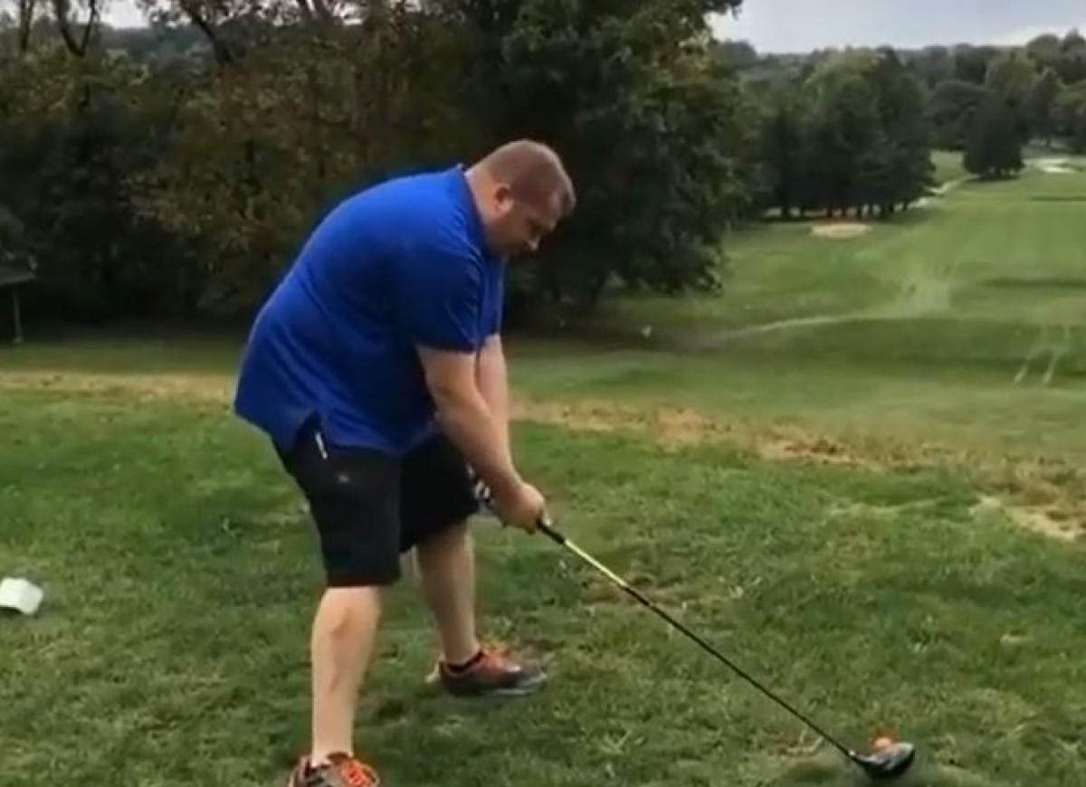 Video goes viral of perhaps the WORST golf swing of the year so far