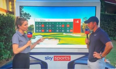 Kira Dixon talks to Rory McIlroy at the US Open