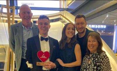 American Golf's George Blackshaw with his award