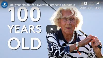 WATCH: 100-year-old golfer takes aim at KLM Open 'Beat the Pro'