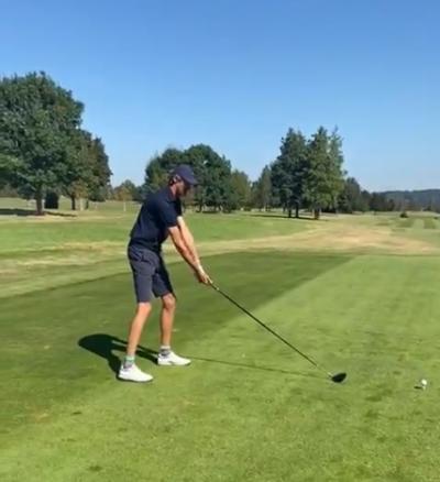 WATCH: Former England striker Peter Crouch SMASHES huge driver