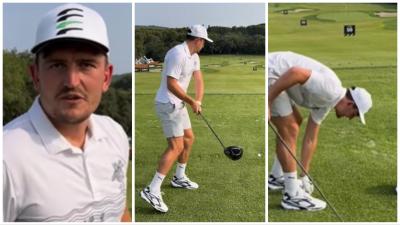 Harry Maguire RIPPED over PATHETIC attempt at Happy Gilmore drive on LIV Golf!