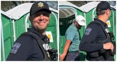 Cop to fans filming Jon Rahm: "There's something wrong with all of you!"