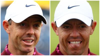 Rory McIlroy licks his lips at Royal Liverpool as he finally speaks to the media