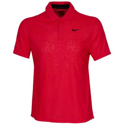 NIKE TIGER WOODS DRI FIT ADV POLO CAMO - GYM RED/UNIVERSITY RED/WHITE