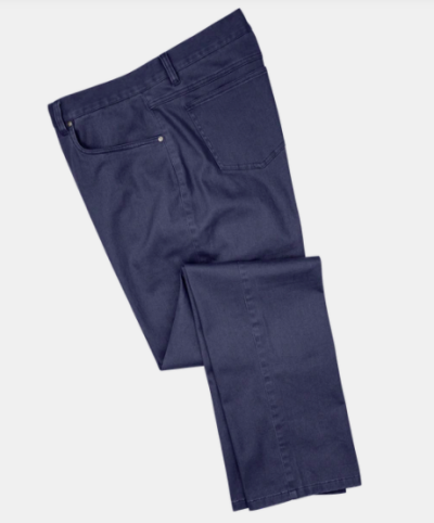 SUEDED COTTON TWILL 5-POCKET PANT