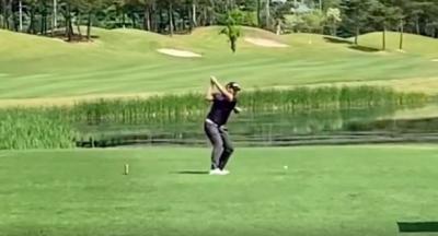 WATCH: Golfer hits huge drive but faces painful consequences...