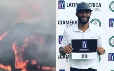 WATCH: PGA Tour pro's car set into flames on Central Florida highway