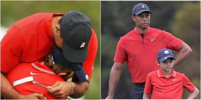 Tiger Woods "didn't look right" when he caddied for Charlie Woods
