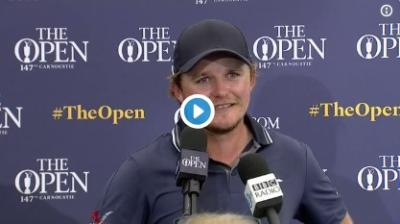 WATCH: Eddie Pepperell says he was "hungover" playing golf at The Open