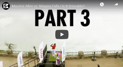 Maurice Allen drives over Niagara Falls