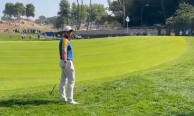 "That ball just moved" Rory McIlroy looks back at fan who calls him out