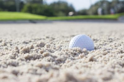 Golfer hits bunker shot then THROWS ball into the hole!