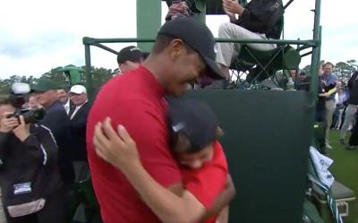 WATCH: Tiger Woods' heartfelt hug with son after winning The Masters