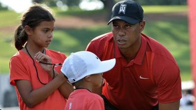 Tiger Woods to kids after Open T6: "Hopefully you're proud of pops"