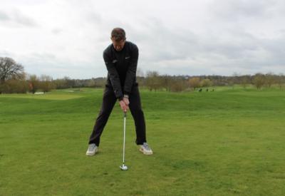 fixing a wide golf stance