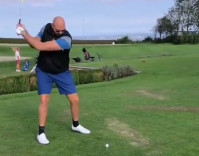 WATCH: Tyson Fury channels his inner Bryson DeChambeau with 306-yard drive!