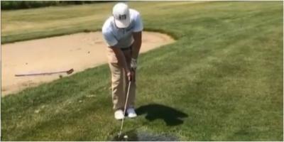 Golf fans react on Instagram as player holes it from a PUDDLE just off green 