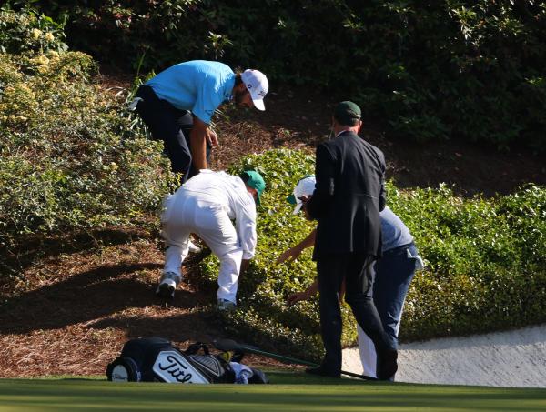 Max Homa came unstuck at Augusta National's famed par-3 12th