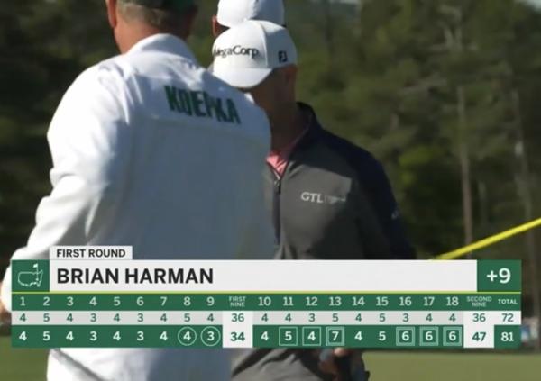 Brian Harman endured a nightmare Masters