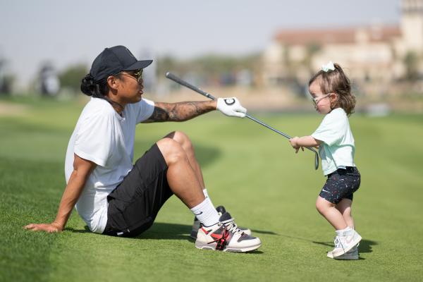 Anthony Kim with daughter Bella