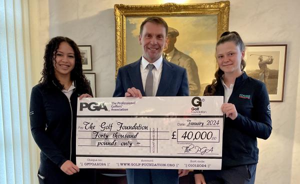 PGA donates £40,000 to the national charity