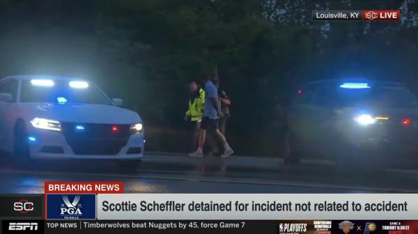 Scottie Scheffler getting arrested
