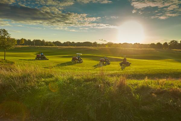 The Grove's greenkeepers at work 