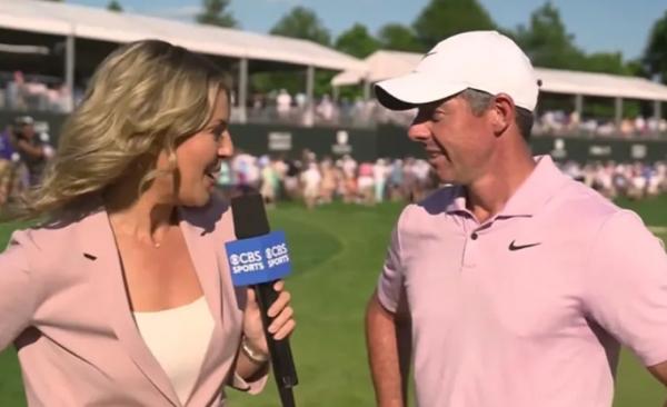 Balionis interviewing McIlroy at Quail Hollow