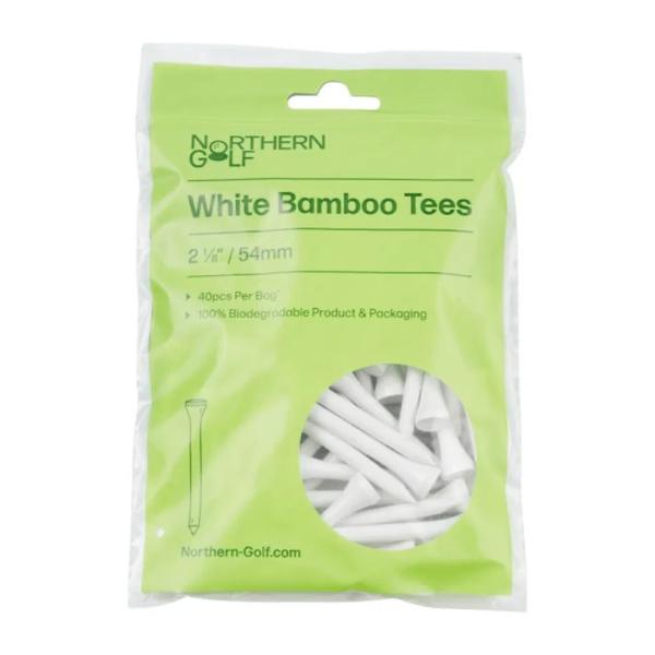 Northern Golf Bamboo Golf Tees White