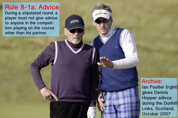 Golf Rule 8: Advice; indicating line of play