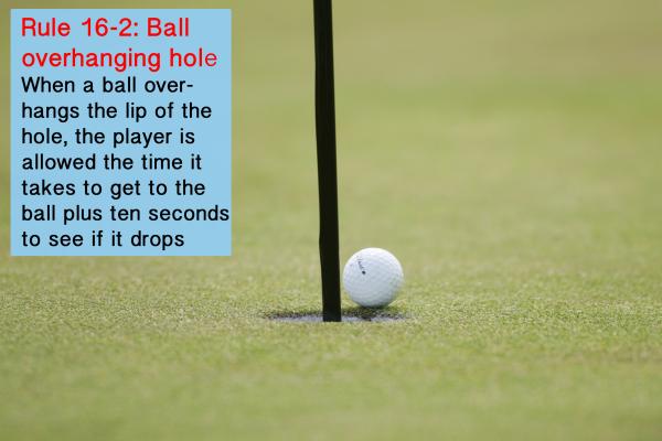 Golf Rule 16: The putting green