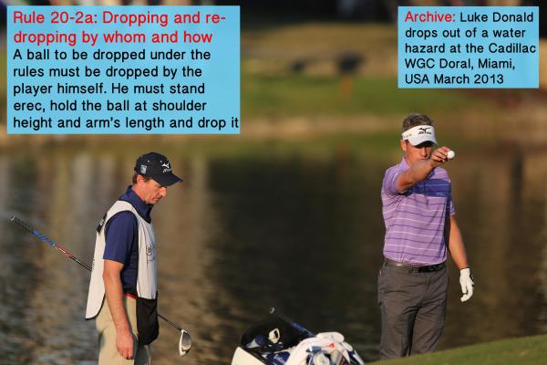 Golf Rule 20: Lifting, dropping and placing; playing from wrong place