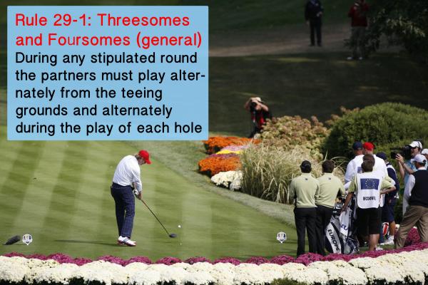 Golf Rule 29: Threesomes and foursomes