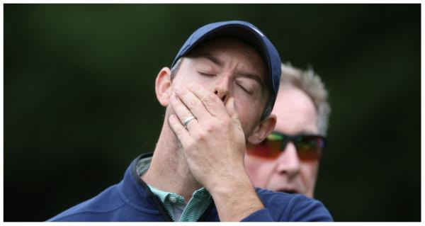 WATCH: Rory McIlroy's father offers an expletive after slicing tee shot