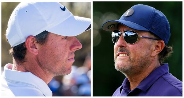 Watch Rory McIlroy say "F you" to LIV Golf rival Phil Mickelson during a massage