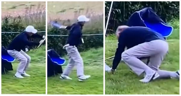 ATCH: Marshal takes hilarious tumble at Open de France on DP World Tour