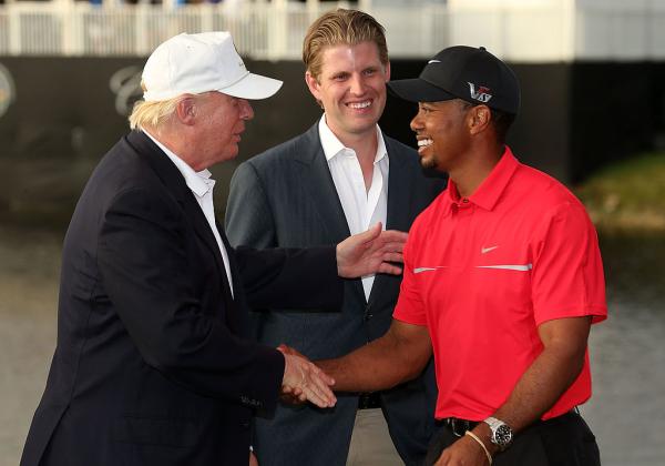 Is this Tiger Woods responding to Trump's 'travel ban'?